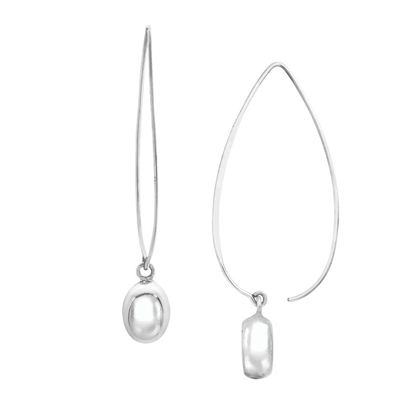 Silpada 'Wire Drop' Earrings in Rhodium-Plated Sterling Silver - Image 1
